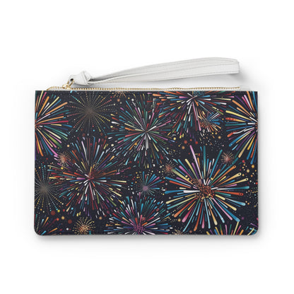 Fireworks Festive Clutch Bag | Clutch Bags | Accessories, All Over Print, AOP, Assembled in the USA, Assembled in USA, Bags, Made in the USA, Made in USA, Vegan | Prints with Passion