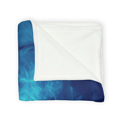Data Ghost Drifting through Abandoned Plush Fleece Throw Blanket