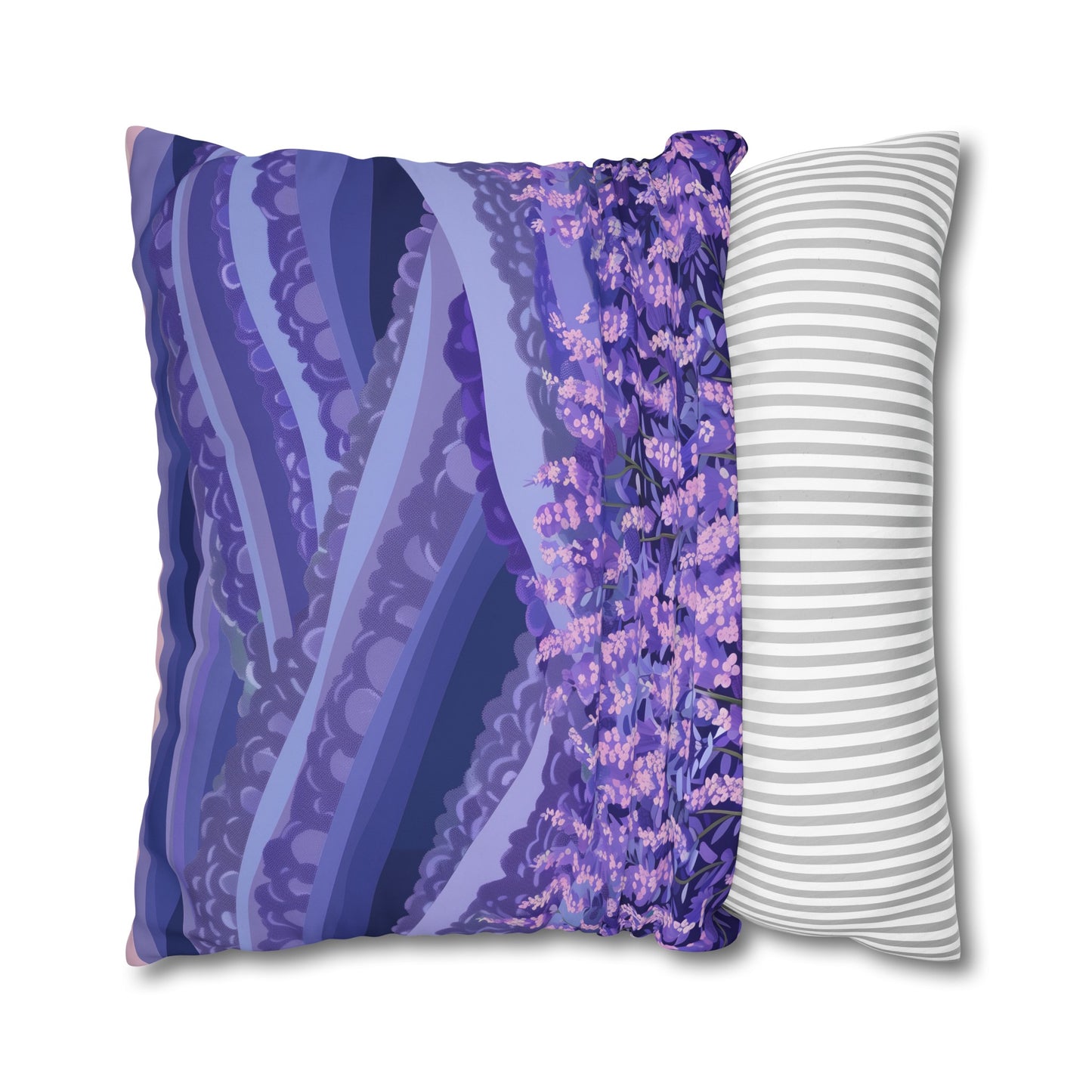 "Experience serenity with Lavender Fields Pillow Case - vibrant lavender flowers on seamless pattern"