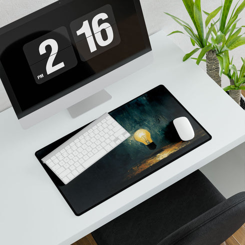 A Single Lightbulb Illuminating a Dark Room Symboli Gaming XXL Extended Desk Mat