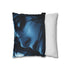Cyber Siren Singing Through Wires — 40×40 Cushion Cover — Soft Brushed Fabric Texture Close-Up