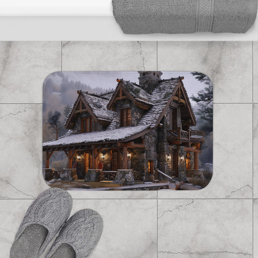 Mountain Cabin Retreat Bath Mat | Bath Mats | Bath, Bathroom, Home & Living, Indoor, Sublimation | Prints with Passion