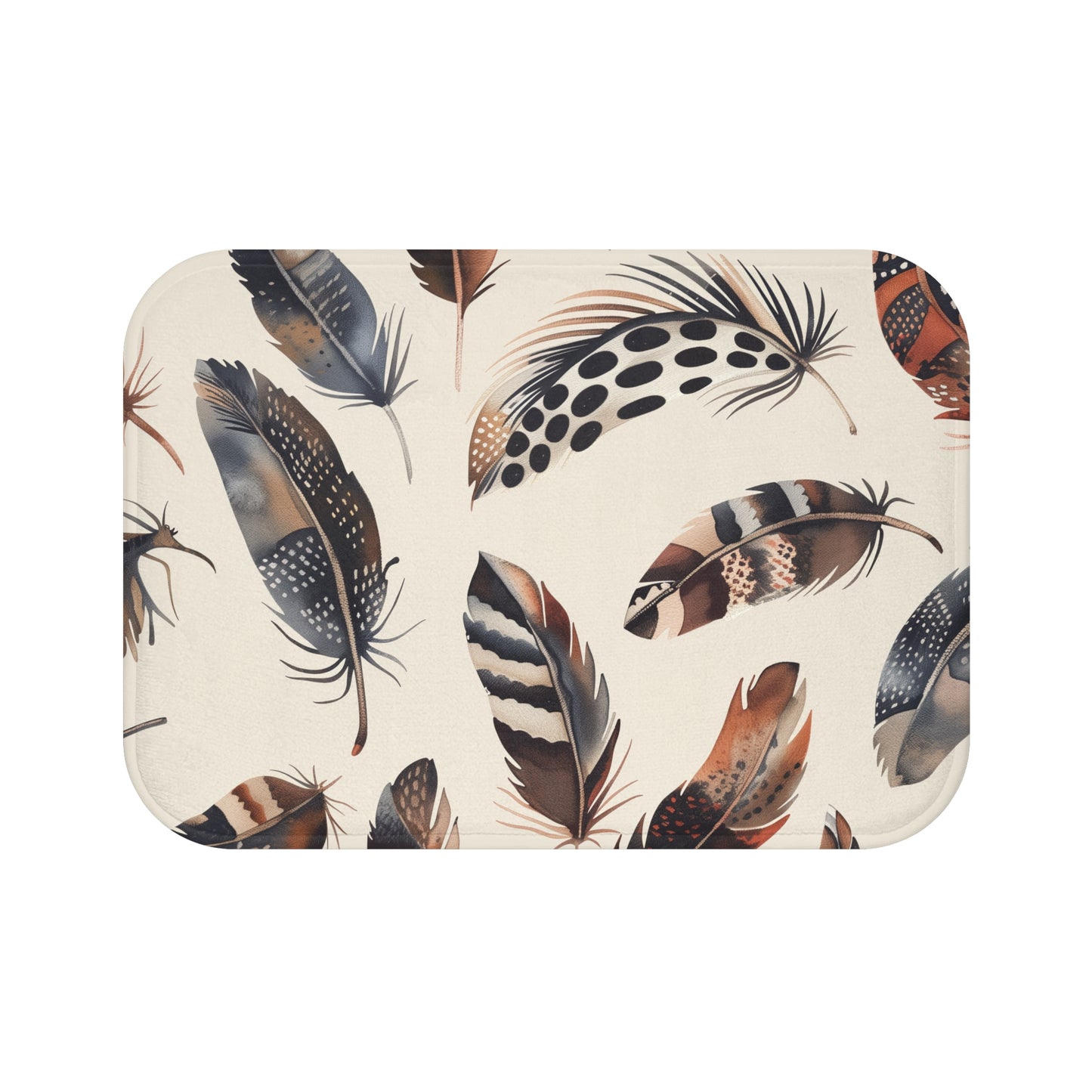 Boho Feather Bath Mat | Bath Mats | Bath, Bathroom, Home & Living, Indoor, Sublimation | Prints with Passion