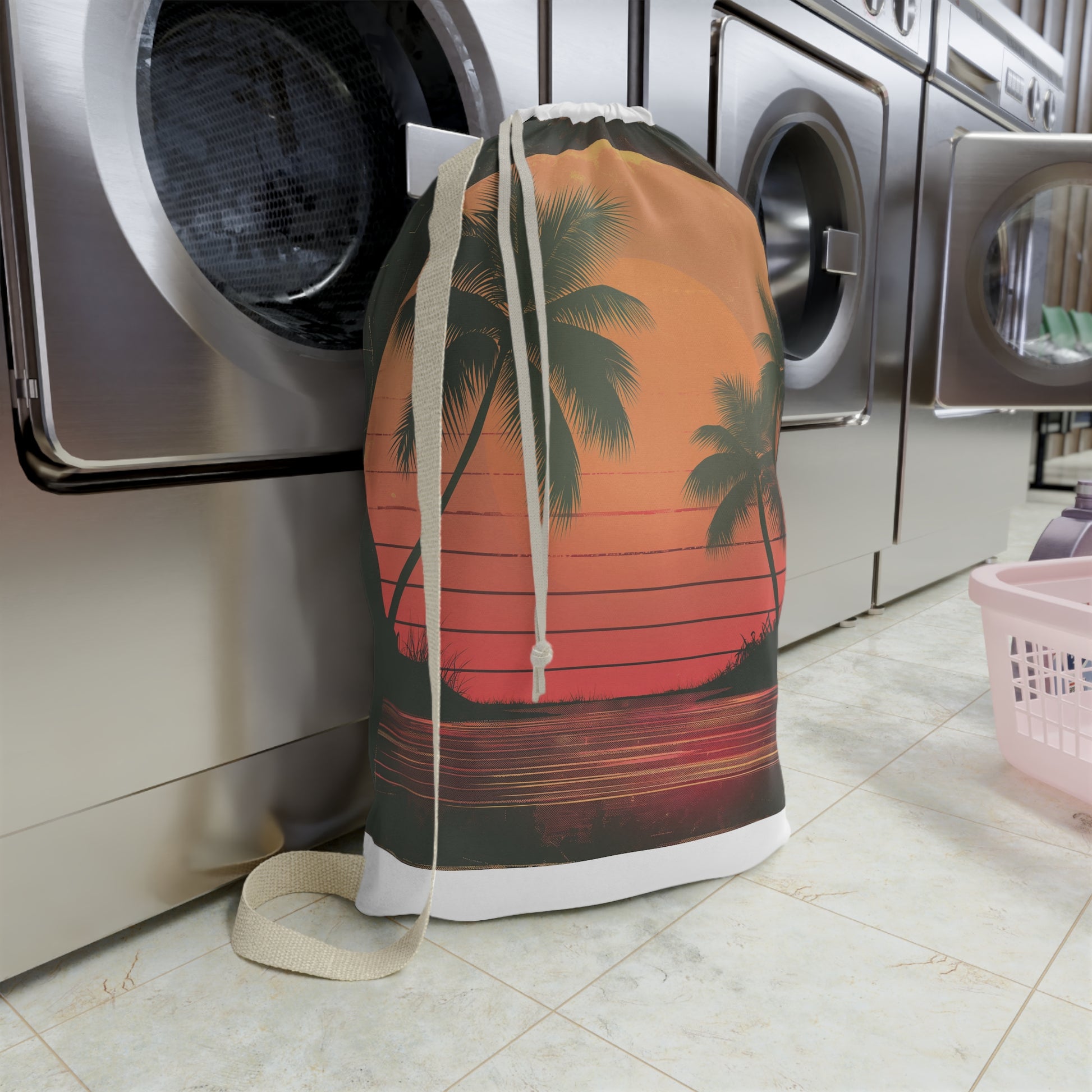 Tropical Sunset Laundry Bag | Home Decor | Accessories, All Over Print, AOP, Bags, Laundry, Sublimation | Prints with Passion