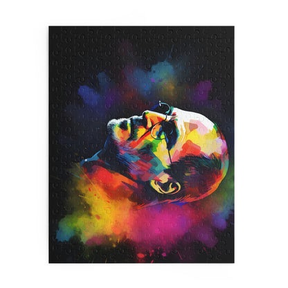 Neon Steve Jobs Watercolor Puzzle