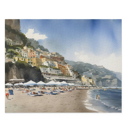 Amalfi Coast jigsaw puzzle with vibrant colors and scenic view for relaxation and mindfulness