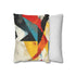 Abstract Geometric Shapes (Edition II) — Faux Suede Cushion Cover — Sofa & Living Room Lifestyle View