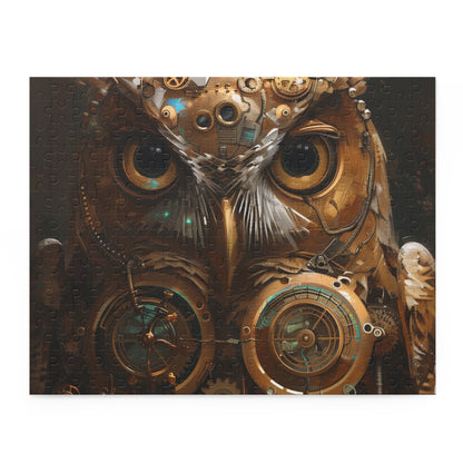 "Intricate Steampunk Owl Jigsaw Puzzle for Puzzle Enthusiasts"