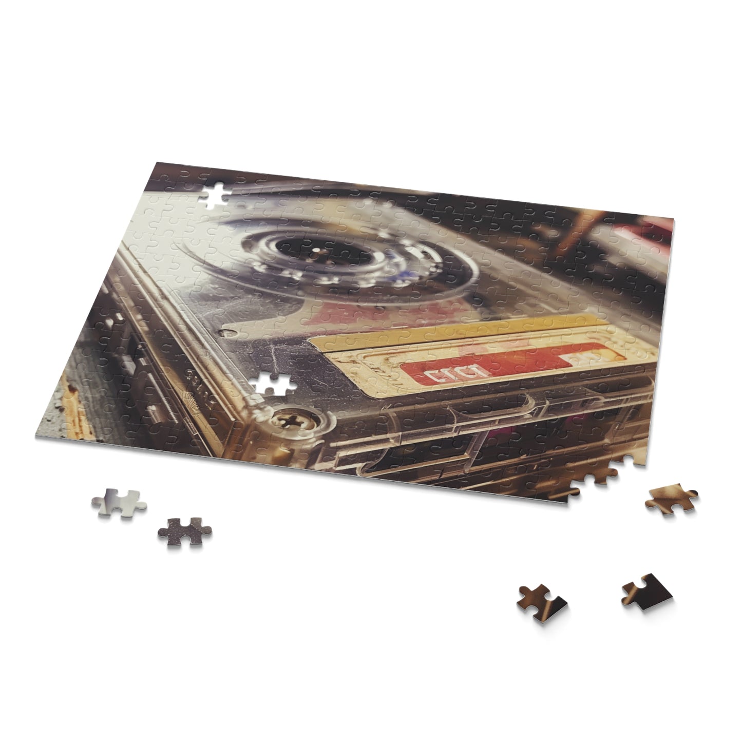 "Retro Cassette Tape Jigsaw Puzzle - Vibrant colors and intricate details for nostalgic fun"