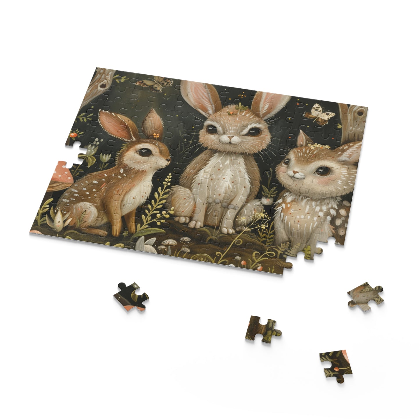 "Forest Friends Jigsaw Puzzle - Enchanting woodland creatures illustration for nature lovers of all ages, hours of fun guaranteed"