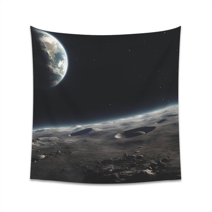 "Earthrise Tapestry: Stunning cosmic view of Earth's beauty | High-quality material, perfect for all seasons | Makes a great gift"