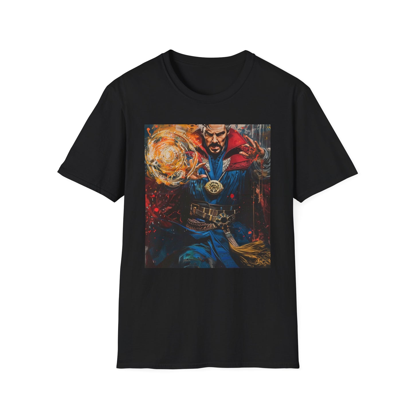 Master of the Mystic Arts: The Enigmatic Power of Dr. Strange | T-Shirt | drstrange, enchantedforest, magic, mysticalart, mysticism, necromancy, painting, sorcery, spells, wizardry | Prints with Passion