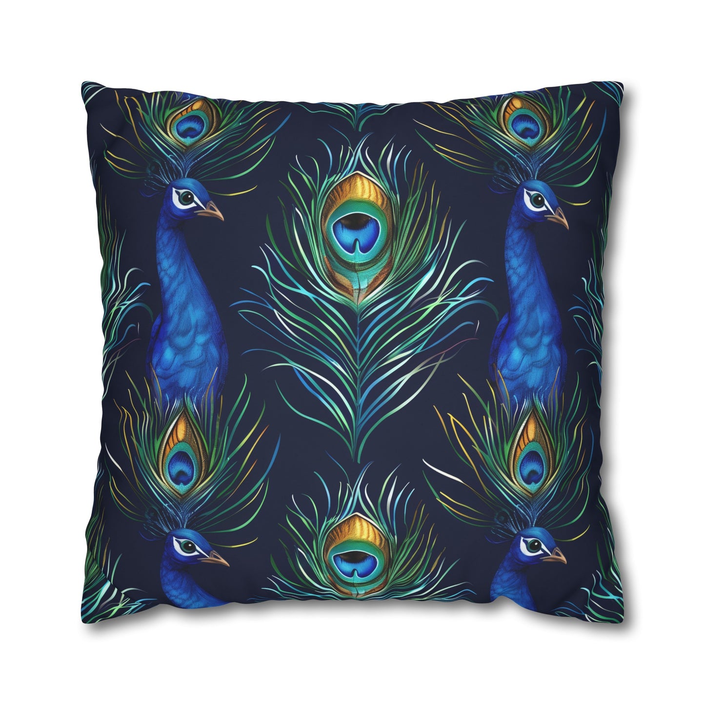 Vibrant Blue Peacock Feathers Pillowcase | Pillow Cases | All Over Print, AOP, Bed, Bedding, Home & Living, Indoor, Pillow Case, Pillow Covers, Pillows & Covers, Sublimation | Prints with Passion