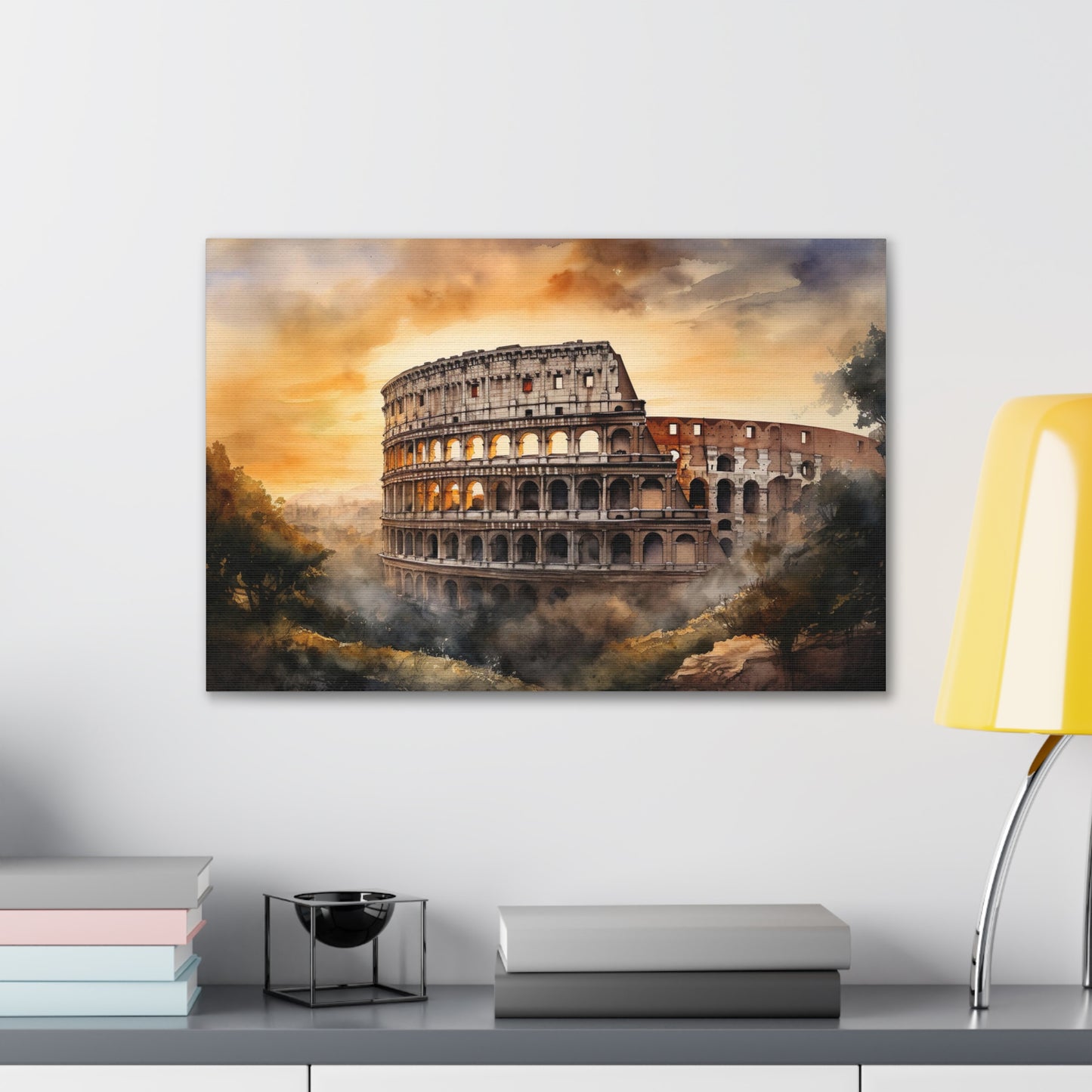 Sunset Colosseum Canvas Print