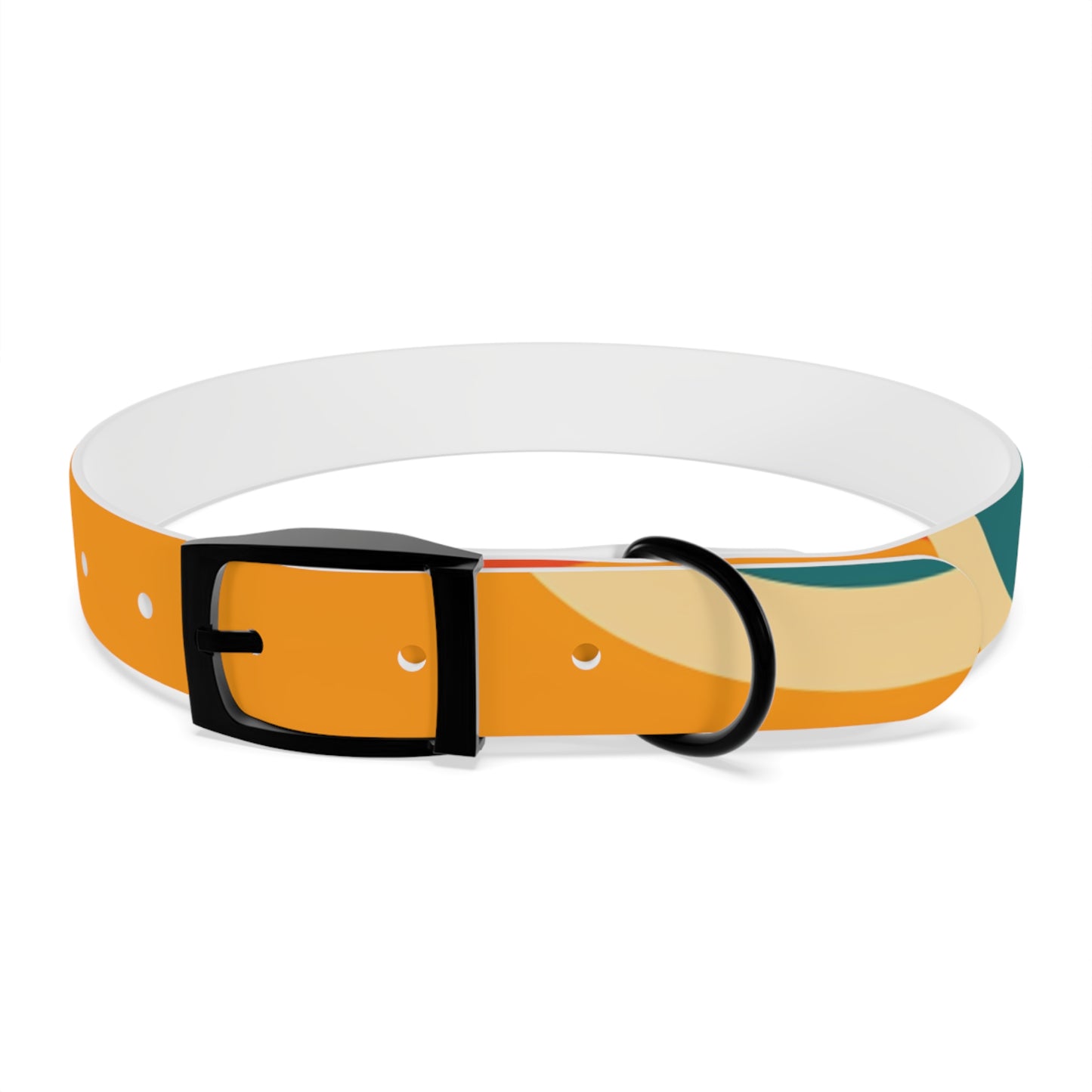 Retro Waves Dog Collar: Colorful & Vibrant Design