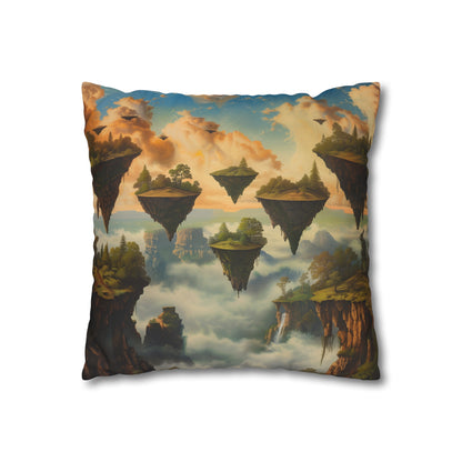 "Island in the Sky Pillowcase - Surreal landscape design for dreamy nights. High-quality material, comfort & style for all seasons. Makes a great gift!"