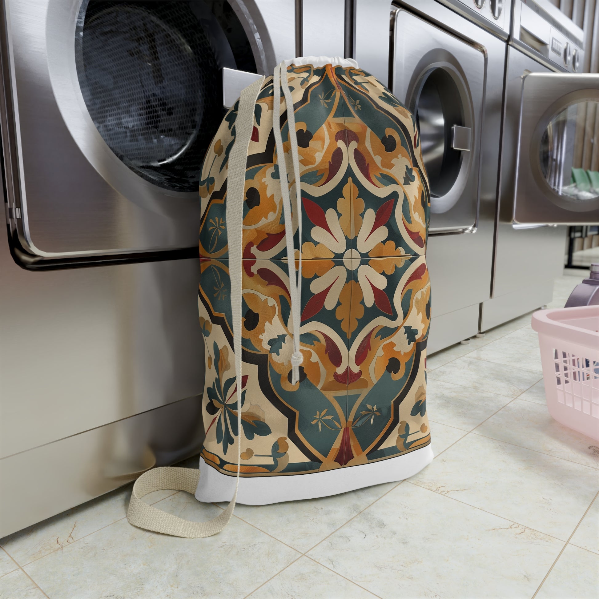 Tile Pattern Laundry Bag | Home Decor | Accessories, All Over Print, AOP, Bags, Laundry, Sublimation | Prints with Passion