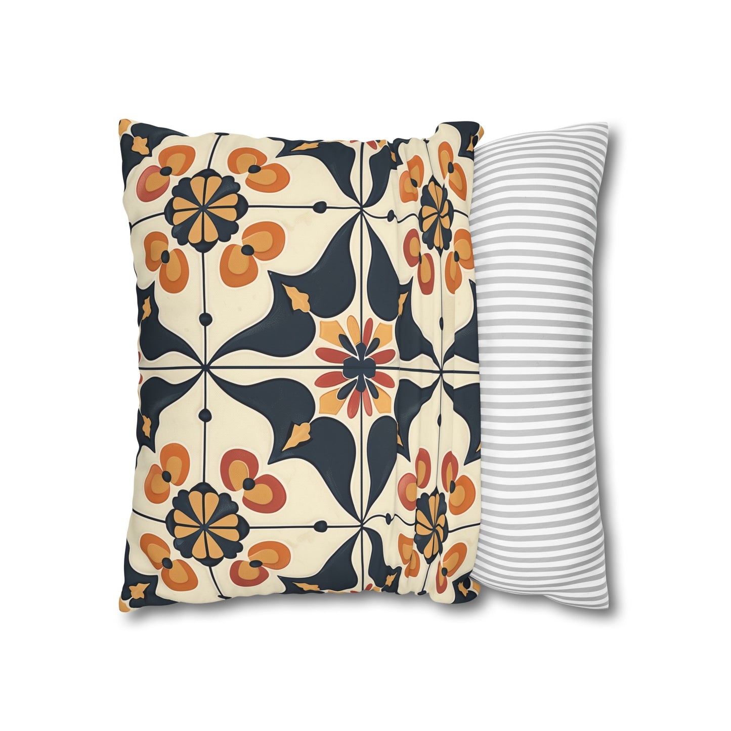 "Artisan Tiles Pillowcase Design - Elevate your decor with vibrant seamless pattern inspired by traditional tiles"