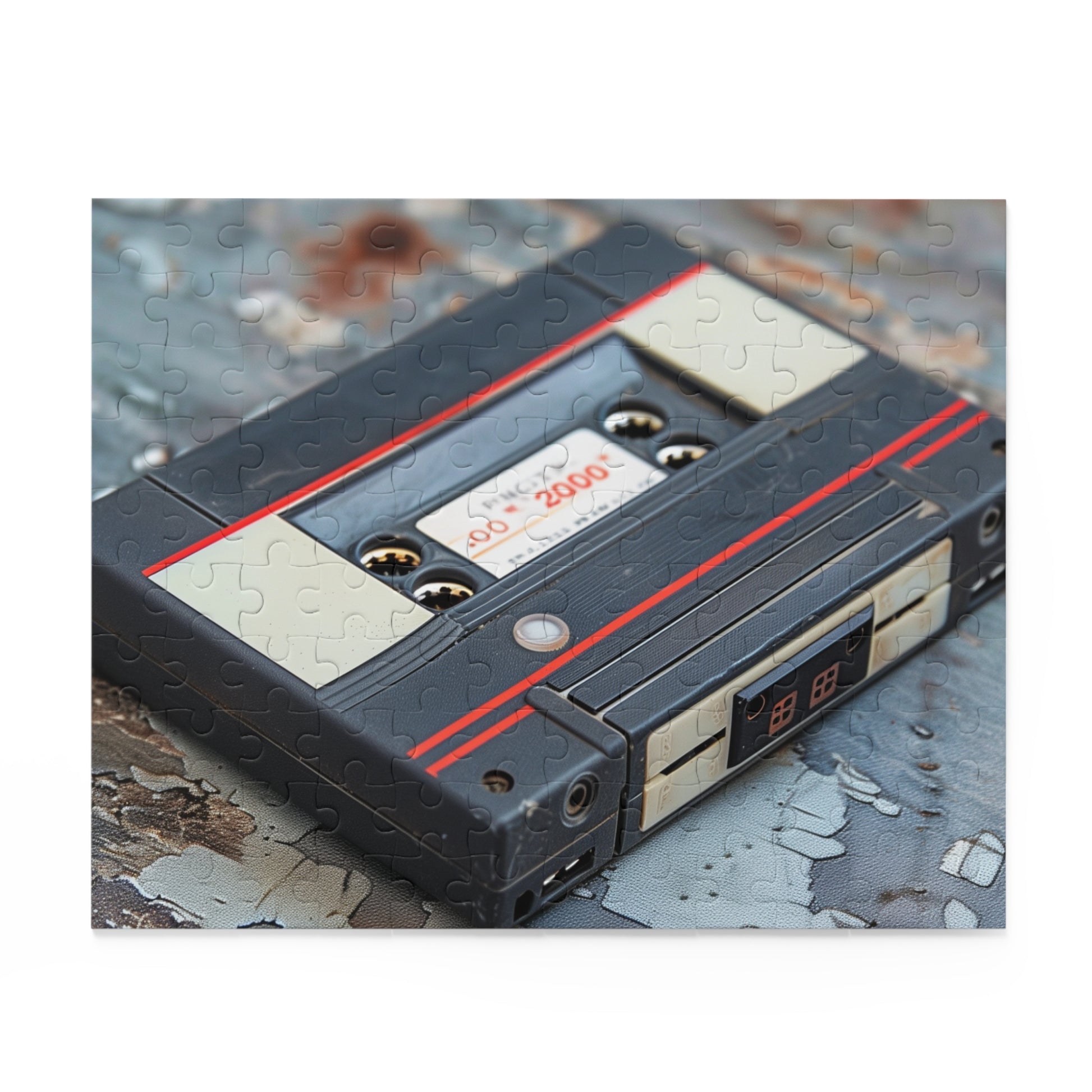 "Retro Cassette Tape Puzzle - Piece together nostalgia with vibrant colors and intricate details, perfect for music lovers and puzzle enthusiasts"