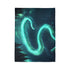 Aurora in Shape of Serpent Above Forest — Plush Fleece Throw Blanket — Product Detail View 10