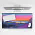 Neon Horizon Splitting Day and Night Gaming XXL Extended Desk Mat