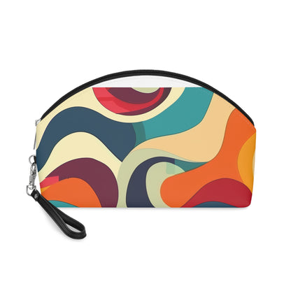 Retro Waves Vibrant Makeup Bag | Makeup Bag | Accessories, All Over Print, AOP, Cosmetics, Pouches, Sublimation, Travel Accessories, With zipper | Prints with Passion