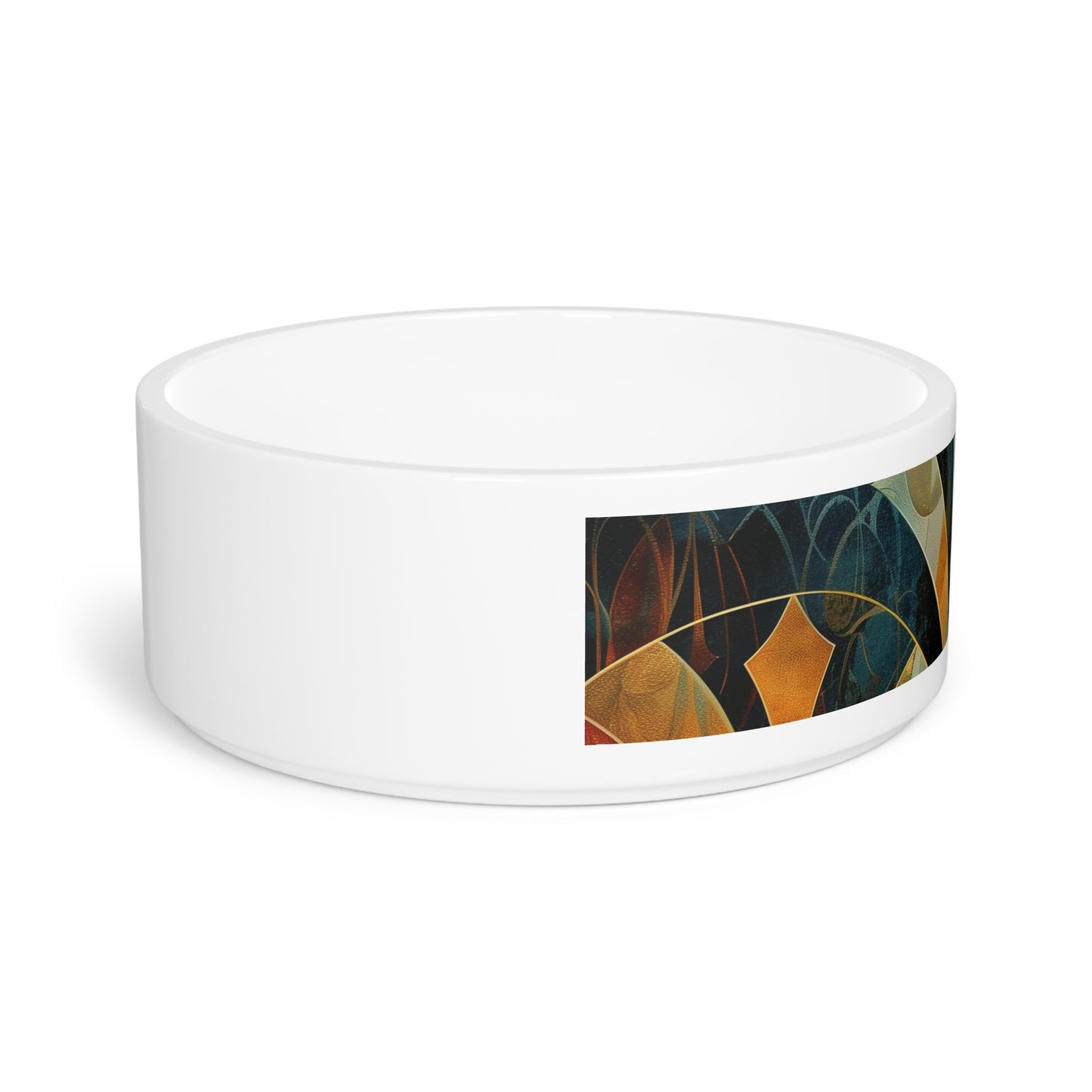 Abstract Paws: Art Deco Pet Bowl