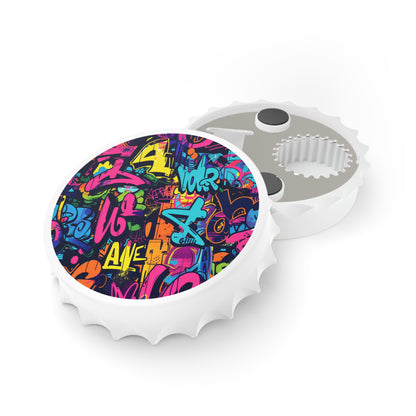 Neon Graffiti Bottle Opener: Urban Chic and Trendy