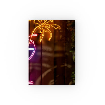 "Neon Cocktail Journal - Escape to Paradise with Vibrant Island Designs | Great Gift Idea!"