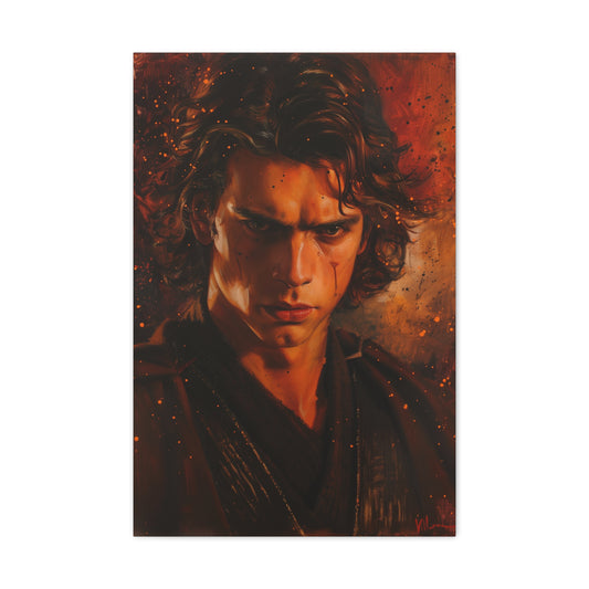 this piece combines bold brushstrokes with a shadowy atmosphere that reflects the duality of Anakin's destiny. Add a touch of the Force to your space with this thrilling canvas.

Experience the epic saga of Anakin Skywalker in LEGO Star Wars through this stunning canvas print. Perfect for fans of both LEGO and Star Wars