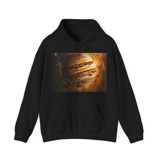 Cosmic Majesty Jupiter Globe Hoodie | Hoodies | DTG, Hoodies, Men's Clothing, Regular fit, Unisex, Women's Clothing | Prints with Passion