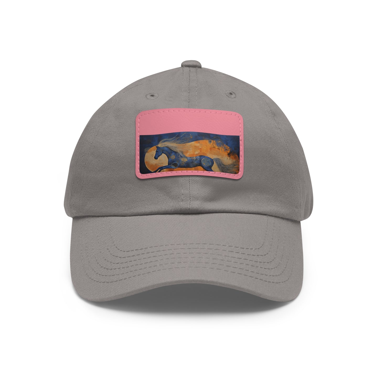 Gallop Through Abstract Art: Horsefull Body Textured Baseball Cap