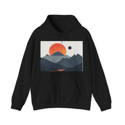 Ascent: A Minimalist Mountain Sunrise Hoodie | Hoodies | DTG, Hoodies, Men's Clothing, Regular fit, Unisex, Women's Clothing | Prints with Passion