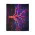 Electric Tree Rooted in the Sky — Plush Fleece Throw Blanket — Product Detail View 7