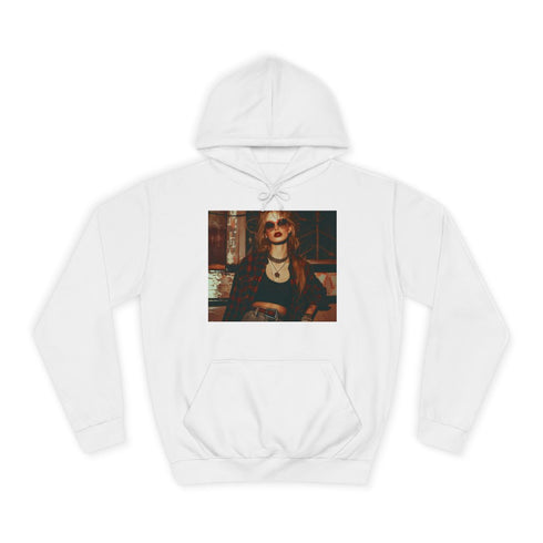 90s Retro Grunge Abstract Texture — Heavyweight Graphic Hoodie — Brushed-Fleece Hood & Pouch Pocket Detail