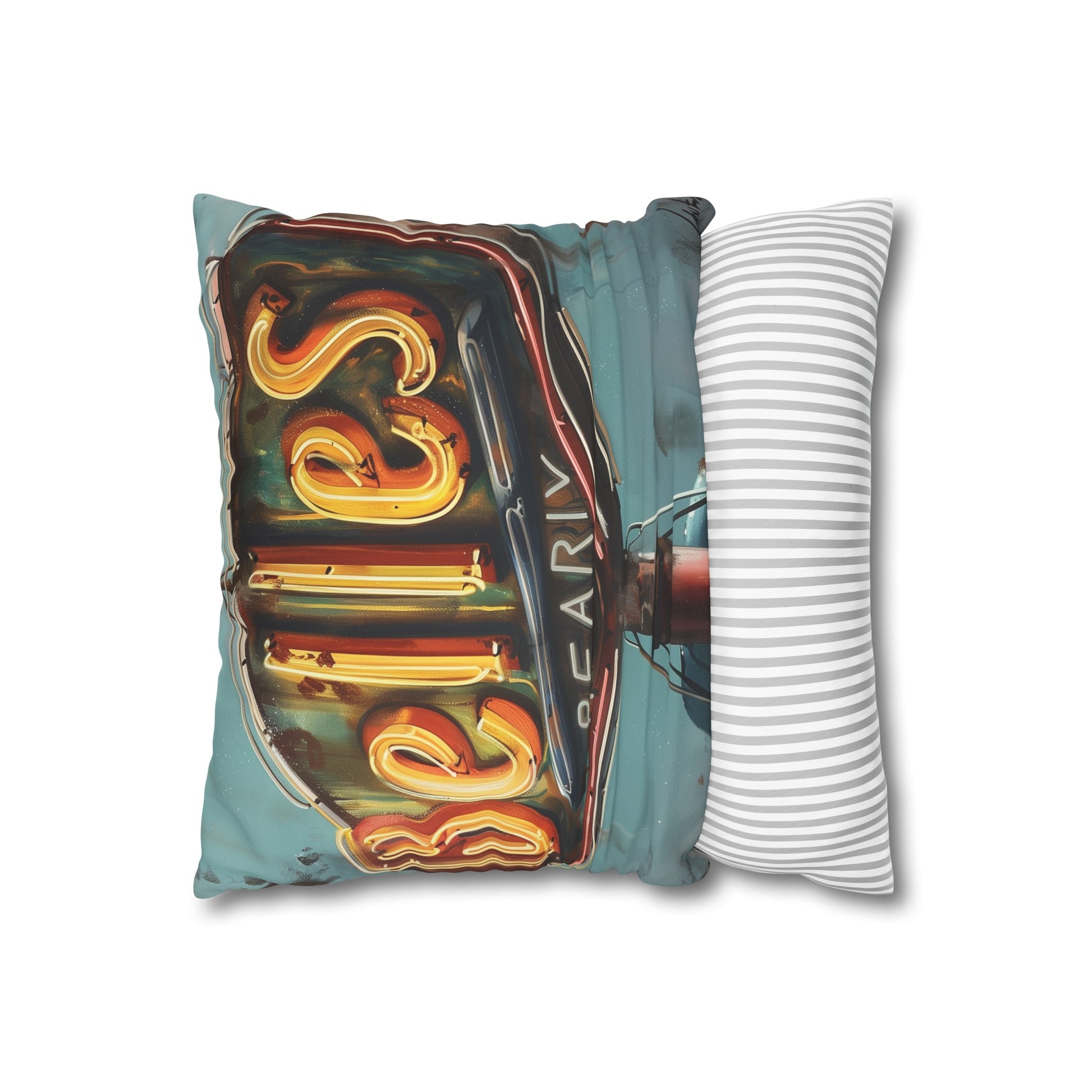 "Retro Eat Sleep Diner Repeat Pillowcase, High-Quality Comfort for All Seasons - Perfect Gift!"