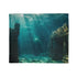 Sunken City Awakening with Energy Plush Fleece Throw Blanket