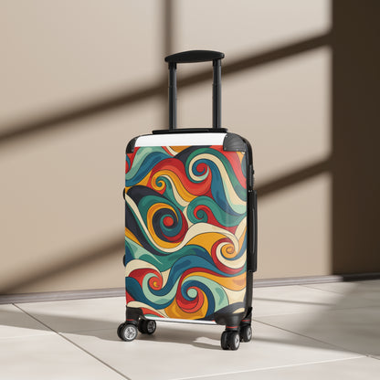 Retro Waves Vibrant Suitcase Pattern