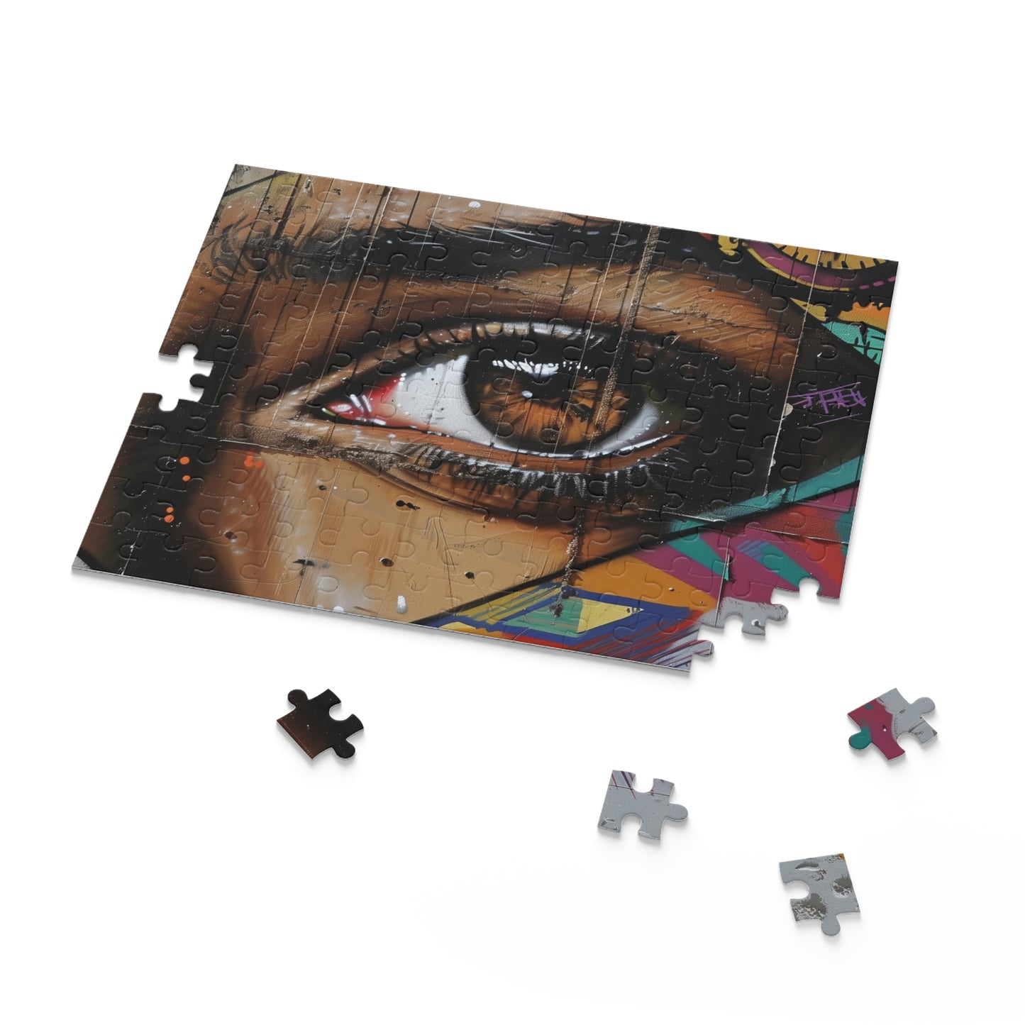 "Vibrant Urban Graffiti Puzzle - Colorful street art jigsaw for creative minds"