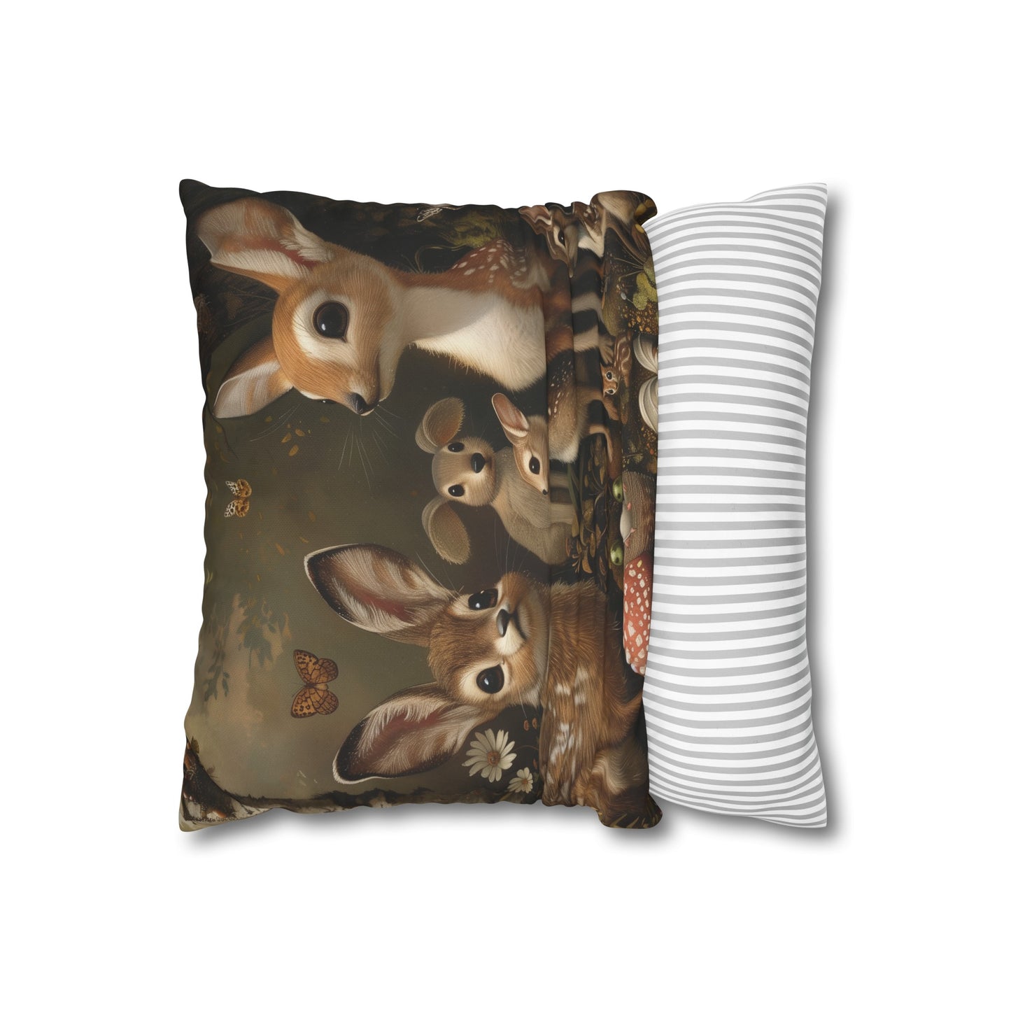 "Forest Dwellers Pillowcase - Cozy woodland creatures design, high-quality material, perfect for all seasons. Makes a great gift!"