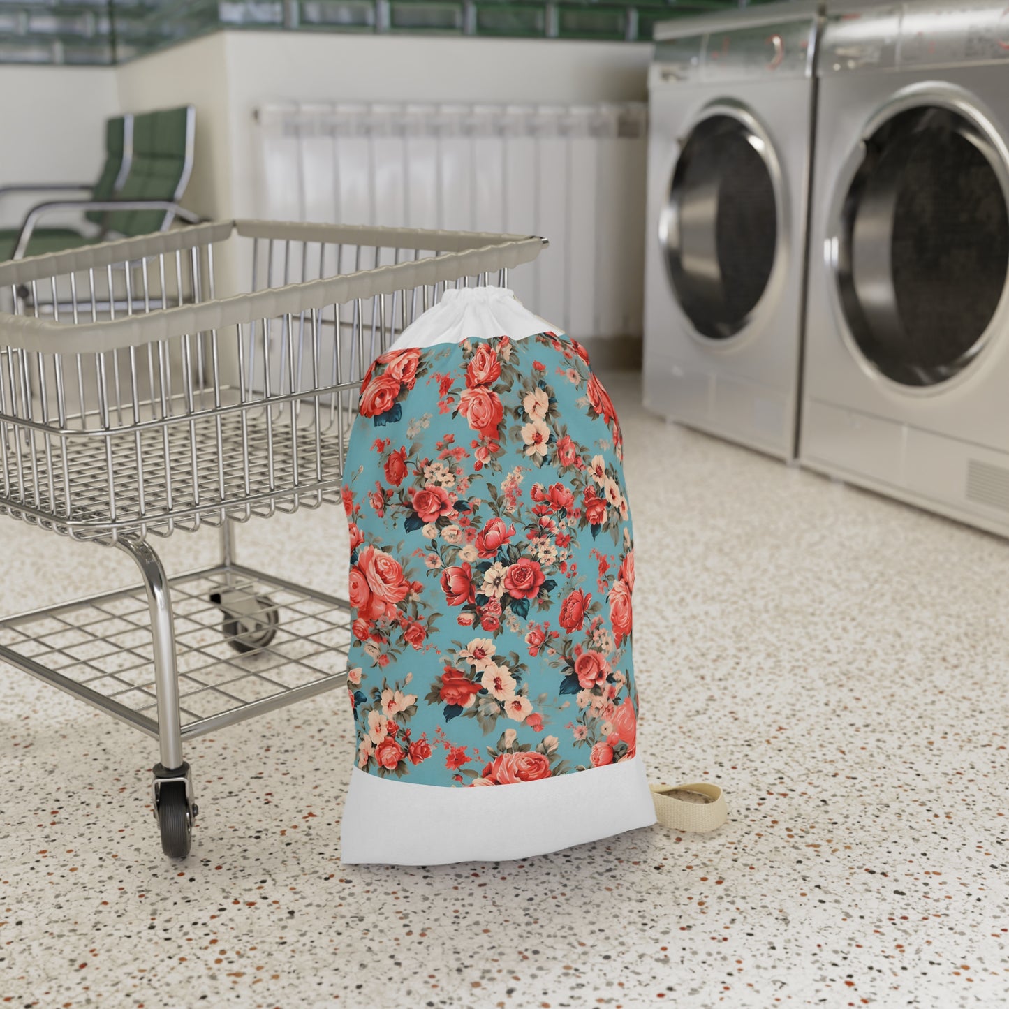 Vintage Fabric Pattern Laundry Bag - Stylish and elegant laundry transport solution with seamless pattern design.