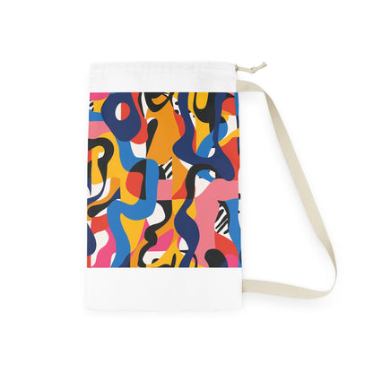 "Colorful Modern Abstract Laundry Bag - Perfect for Brightening Up Laundry Day"