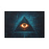 Glowing Eye in Pyramid with Circuit Lines Stretched Canvas Wall Art