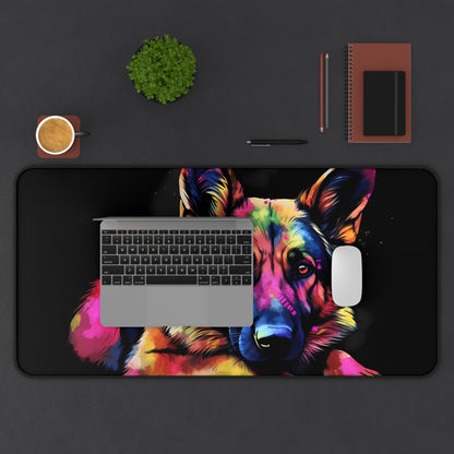 "German Shepherd Desk Mat - Stylish and Protective Workspace Accessory"