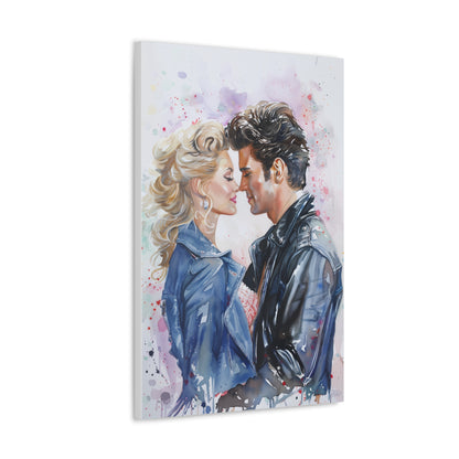 Summer Lovin: Sandy and Danny in Watercolor