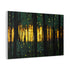 Circuit Board Forest in Sunrise — Canvas Wall Art — Side Profile & Stretched Corner Detail