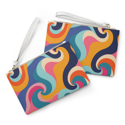 Retro Waves Clutch Bag