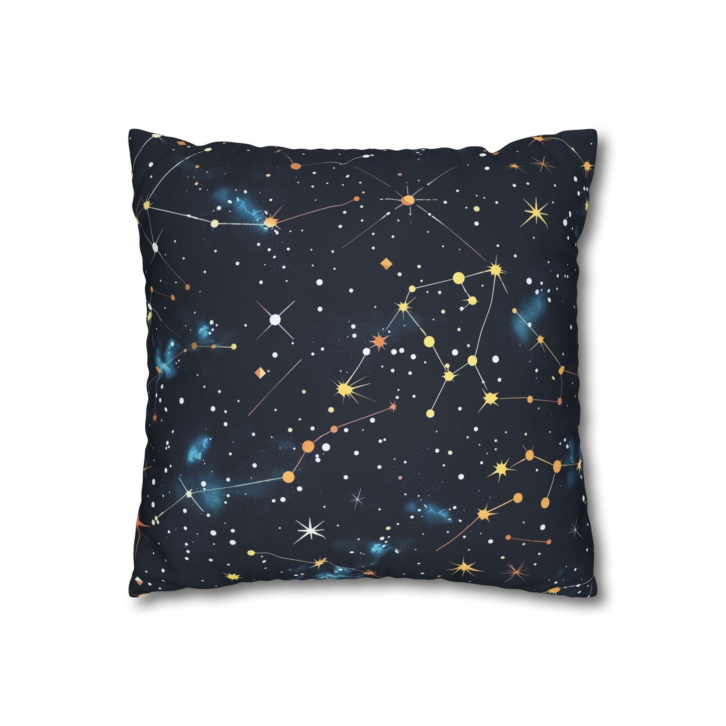 "Starry Night Pillow Case - Dive into cosmic bliss with Constellation Stars pattern for peaceful sleep"