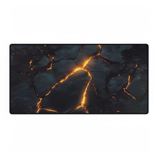 Cracked Earth with Glowing Veins Gaming XXL Extended Desk Mat