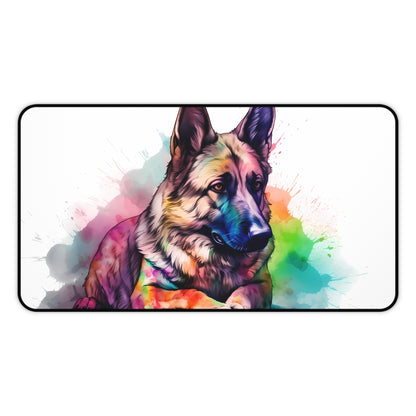 "Adorable German Shepherd Pup Desk Mat - Functional and Stylish Workspace Charm"